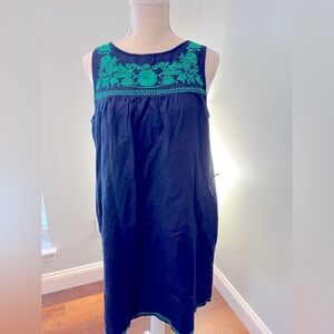 J crew embroidered dress sz M